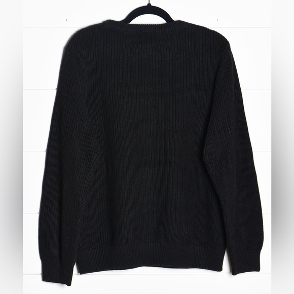 H&M Men’s Knit Crewneck Sweater in Black - Picture 3 of 4